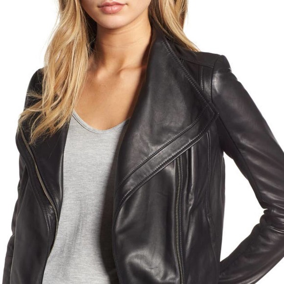 ✨NWT✨ CHELSEA28 Leather Motorcycle Moto Jacket in Black Sz XL - Picture 4 of 7